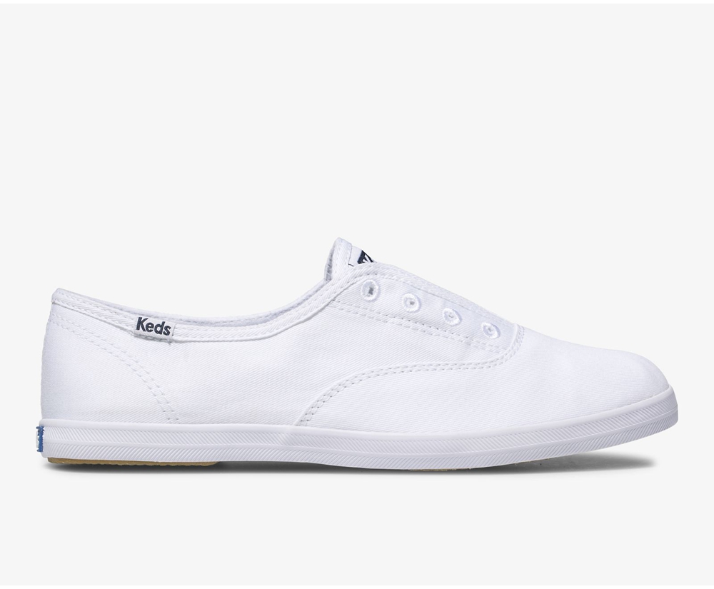 Slip Ons Keds Mujer Blancos - Chillax Basics - 8326-ZXUGS